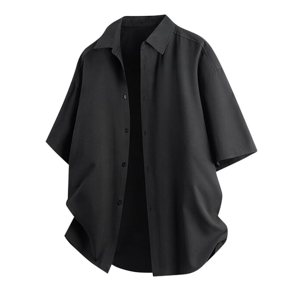 pstuiky Camisas casuales de manga corta para hombre, Blusas deportivas casuales de manga corta con cuello redondo y color sólido para hombre camisas casuales para hombre xl