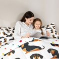 thumbnail image 4 of Homewish Funny Dachshund Twin Comforter Sets,Kawaii Dog Bedding Set,White,Polkadot Reversible,2 Pieces,1 Comforter and 1 Pillowcase, 4 of 7