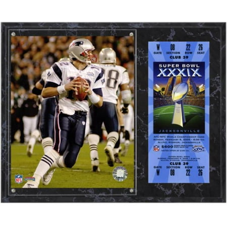 Tom Brady New England Patriots Pictures - New England Patriots Super Bowl XXXIX Tom Brady Plaque with Replica Ticket