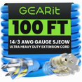 thumbnail image 1 of Cable de extensión GearIt Outdoor 14 AWG, 3 puntas, 100 pies, azul, 1 of 9