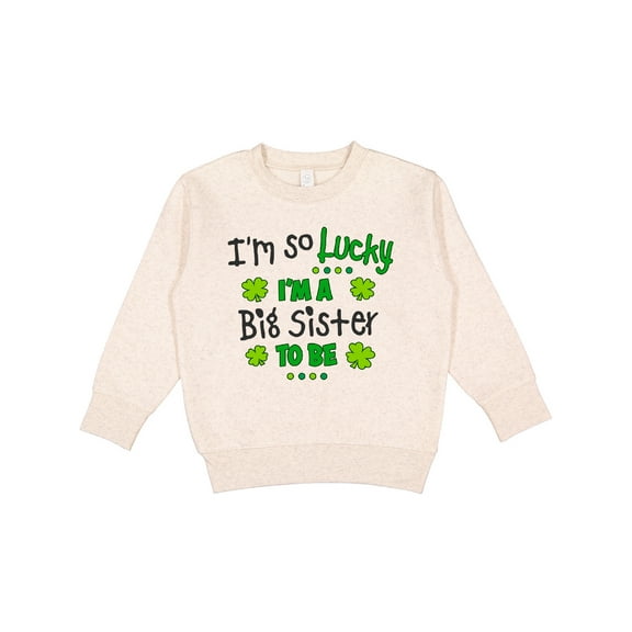 Inktastic I'm So Lucky I'm a Big Sister to Be Toddler Sweatshirt