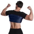 thumbnail image 6 of Lanyiu Mens Big & Tall Sweat Shaper Top Zip Up Crew Neck Short Sleeve Tops Tee Sauna Shirt for Gym, Workout, 6 of 6