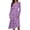 Purple, variant on WTOBBY Women's Long Sleeve Casual Floral Print V-Neck Waist Long Dress Flowy Maxi Style with Adjustable Tie Versatile Print for Seasonal Outings Lightweight Fabric,Army Green L