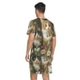 thumbnail image 2 of joogoo Men's Pajama Set Cute Cats in Garden V-Neck Pj Shorts Set 2 Piece Loungewear Sleepwear M, 2 of 7