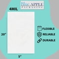 thumbnail image 2 of 4Mil Clear Flat Open Top Poly Bags LDPE Packaging - 5"X20" & (100 Bags), 2 of 7