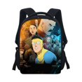 thumbnail image 1 of Invincible School Backpack Cool Superhero School Bags for Teens Black 12", 1 of 7