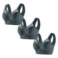 thumbnail image 1 of HXWCHs Women's Strapless Lace Bra Set with Adjustable Gather Design for Comfortable Side Support and Smooth Wear 3PCS XXL Grey, 1 of 3
