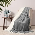 thumbnail image 2 of Moonlight20015 Sherpa Blanket Fluffy Plush Ultra-Soft Bed Blanket Reversible Twin Size Silver Color, 2 of 8