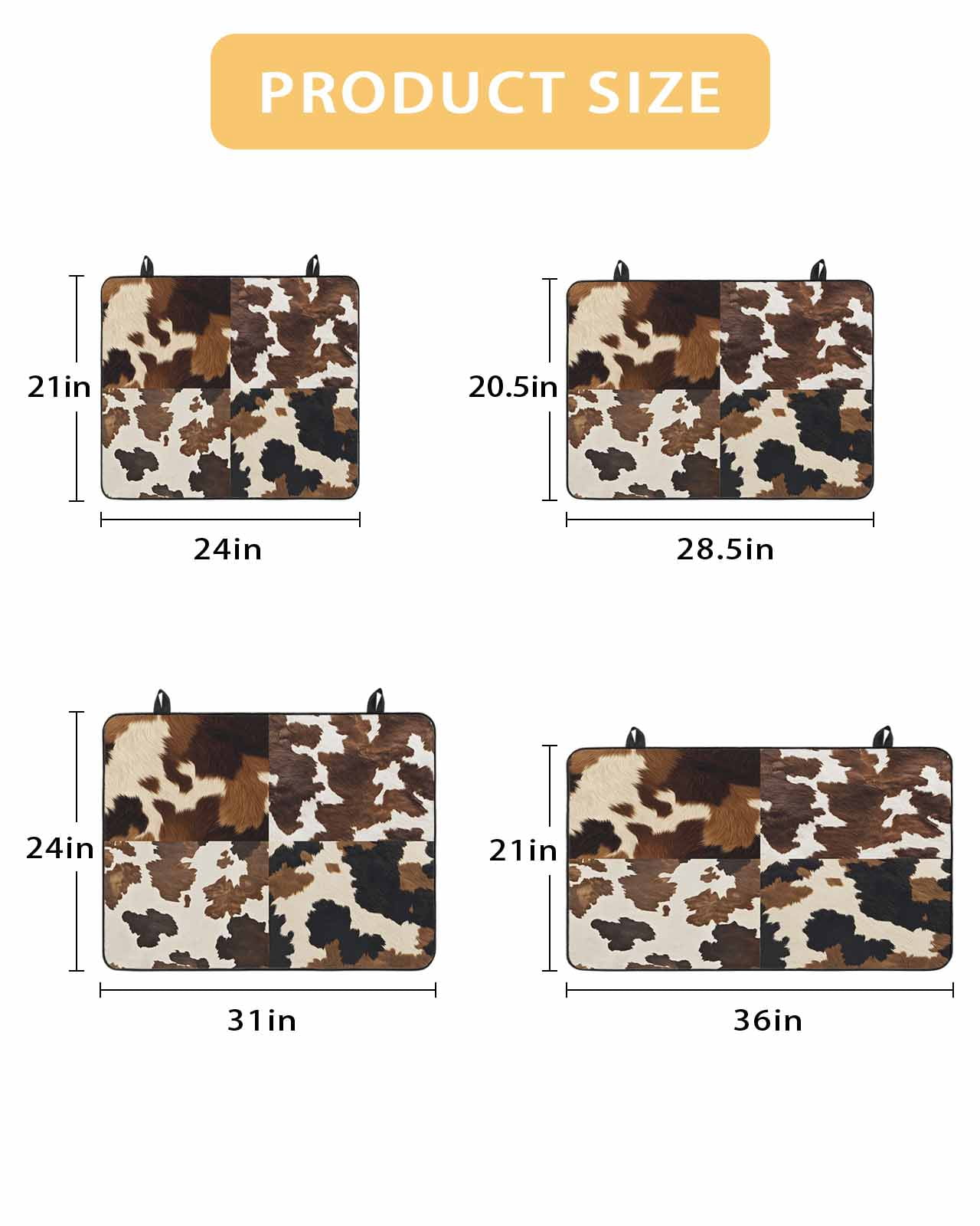 nqOlkjepod Large Induction Cooktop Protector Mat 36"x21", Cow Patterned Stove Top Covers for Electric Stove, Vintage Farmhouse Abstract Country Western Stove Burner Cover Mats, Glass Top Stove Cover