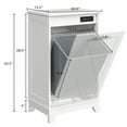 thumbnail image 7 of Veanerwood Tilt Out Trash Cabinet, 10 Gallon Recycling Trash Can Cabinet with Negative ion and deodorizing Function, for Kitchen Dining Room, White, 7 of 7