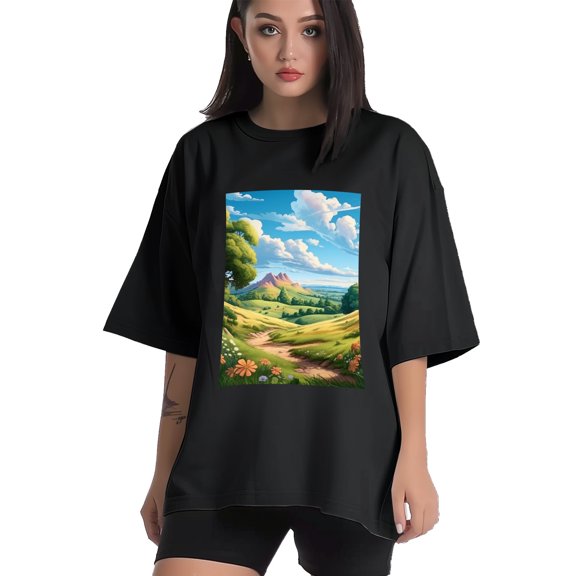 Plus Size Shirt for Women Black Tops for Women Short Sleeves Shirt for Women Sunny Day3 T Shirt Crewneck Shirt for Women XS