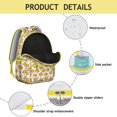 thumbnail image 4 of Hedgehog Pattern Backpack for School,Cute School Bag,Schoolbag with Adjustable Shoulder Straps & Padded Back,15.3"x11"x7.1".﻿, 4 of 6