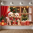 thumbnail image 4 of Pet Themed Christmas Banner Santa Hat Pet Christmas Banner Green Scarf Christmas Tree Holiday Banner for Christmas Party Holiday Celebration Pet Owner Gathering, 4 of 9