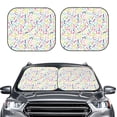 thumbnail image 2 of Windshield Sun Shade, Numbers Math Color Foldable Car Sun Shade Windshield For Front, 2 Pieces, 2 of 4