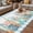 Blue, variant on Watercolor Marine Life Outdoor Rug for Patio/Deck/Porch, Non-Slip Large Area Rug 3 x 5 Ft, Ocean Corals Shells Starfish Blue Plaid Indoor Outdoor Rugs Washable Area Rugs, Camping Rug Carpet Runner