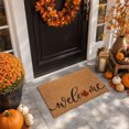 thumbnail image 4 of Welcome Coir Door Mat Outside and Indoor Entrance, Outdoor Mat for Front Door, Welcome Home Decorations, Colorful Outdoor Coir Doormat Porch Patio - Red Maple Leaf Design, Small 16x24 Inch, 4 of 7