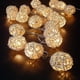 thumbnail image 5 of Rattan Lichterkette Solar Warmweiß, 20 LEDS 4.8M 2Modes Außen Lichterketten Solar Lampions Wasserdicht Weihnachtsbeleuchtung für Gärten Häuser Outdoor (Warmweiß), 5 of 5