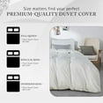 thumbnail image 3 of 1000 Thread Count Oversized King Duvet Cover 100% Egyptian Cotton True Luxury Hotel Quality Quilt Cover - Ultra Soft Breathable 1 Pieces Comforter Cover with Zipper Closure (White), 3 of 8