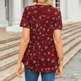 thumbnail image 6 of Women Tops under $5! Cagogo Womens Short Sleeve Tops Summer Henley V-Neck Tshirts Casual Pleated Blouse Dressy Loose Floral Tunic Tops Button Up Basic Tee Pullover Tredny Outfits Clothes, 6 of 9