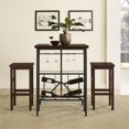 thumbnail image 2 of Crosley Sienna 3 Piece Casual Dining Set in Rustic Mahogany, 2 of 6