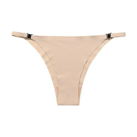Bigersell Cheeky Panties for Women Clearance Bikini Underwear Women Bikini Panty Style P-1185 Spandex Thong Panties Lace Thongs Ladies Briefs High Waist Women s Bikini Panties Khaki L