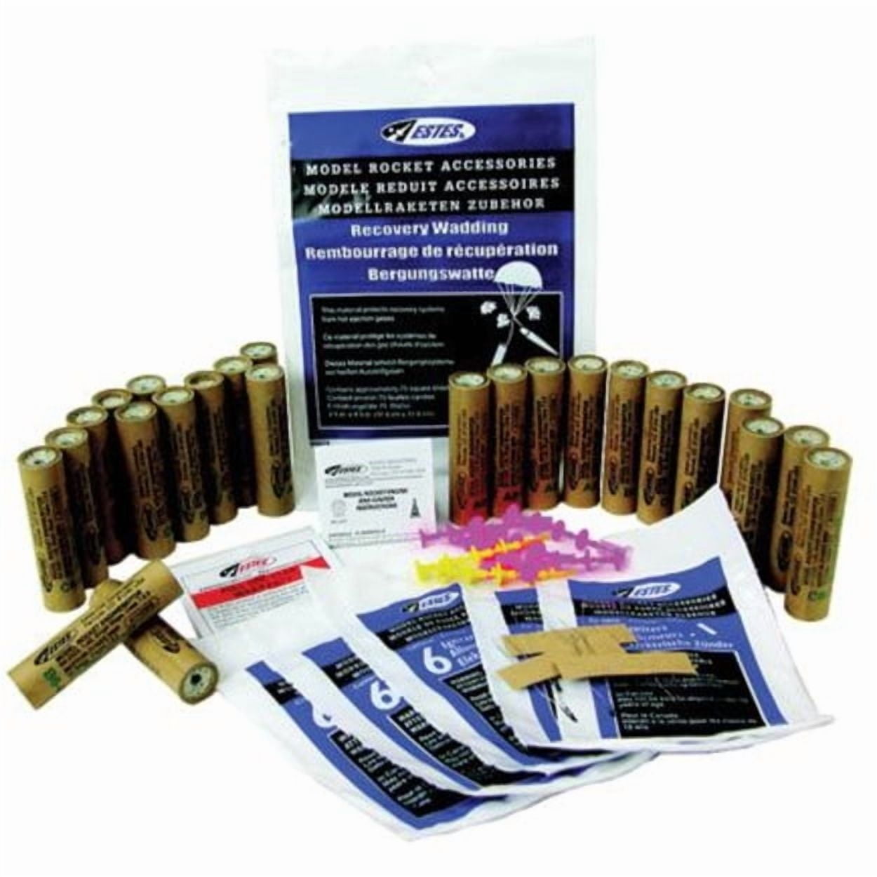 Estes C6-5 Model Rocket Engine Bulk Pack - Includes 24 Engines with Starters, Plugs, and Recovery Wadding (1789)