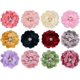 thumbnail image 3 of Nvzi 10 flores de satén con diseño de diamantes y perlas para manualidades, zapatos, sombreros, accesorios de ropa, costura, pinzas para el pelo, vestidos, color rosa A, 3 of 5