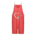 thumbnail image 2 of UPPADA Romper for Women Sleeveless Spaghetti Strap Jumpsuits Baggy Wide Leg Overalls Casual Loose Fit Jumpers with Pockets Jumpsuits for Women Casual, 2 of 3
