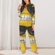 thumbnail image 2 of Balery Smiling With Sunglasses Conjunto de Pijama con Estampado para Mujer, Conjunto de Dos Piezas con Manga Larga, Ropa de Dormir Suave con Bolsillos, Pijamas Cómodos-Medium, 2 of 7