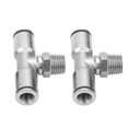thumbnail image 1 of Conector rápido neumático de vía de cobre, 2 piezas Manguera de aire BSPP totalmente niquelada de 8 mm Manguera de aire de conexión rápida Conexión rápida Tecnología avanzada, 1 of 8