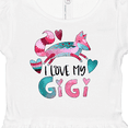 thumbnail image 4 of Inktastic I Love My Gigi Pink and Blue Fox with Hearts Girls Baby Dress, 4 of 5