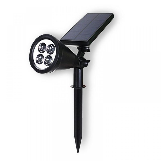Luz LED solar ajustable impermeable para paisaje, foco solar para exteriores adecuado para césped, piscina, jardín, patio, decoración de pasarela Feliz Sencillez