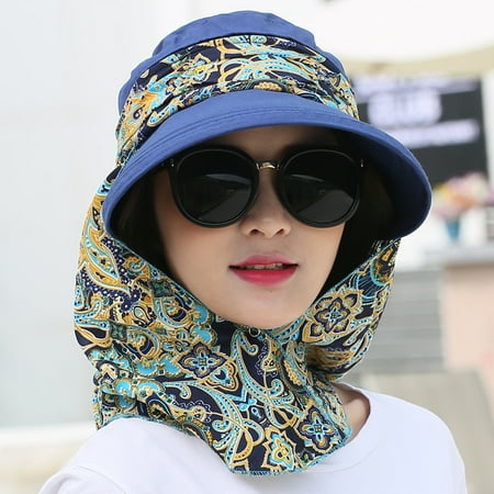 - Sun Hat for Women Removable Large Neck Flap Hat Sun Protection Sun Visor Hat Cap Outdoor Hat for Biking, Beach, Hiking, Travel
