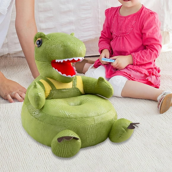 Sofá de peluche con silla de dinosaurio para niños Soledad Sofá de dibujos animados Verde