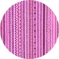 thumbnail image 1 of Ahgly Company Indoor Round Abstract Pink Modern Area Rugs, 8' Round, 1 of 4