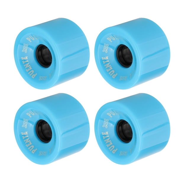 Lot De 2 Roues Skateboard 70mm 82A Pyugxab - Polyuréthane Givrées, Parfaites Longboard Cruiser, Noir