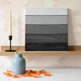 thumbnail image 3 of Ships Next Day Canvas Wall Art 12"x12", Black Grey Ombre Wood Framed Canvas Print Painting, Farmhouse Vintage Wooden Striped Ready to Hang Small Picture Wall Decor for Home Kitchen Dining Room Office, 3 of 9