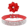 thumbnail image 3 of Miaocao Cute Dog Collar with Bling Rhinestone, Fancy Crystal Diamond Glitter Pretty Jewel Soft Cat Collars for Small Medium Large Breed Dogs Girl Female Pet Puppy Kitten Terrier, 3 of 4