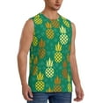 thumbnail image 2 of Pofeuu Pineapples1 Print Men's Muscle T-Shirt, Sleeveless, Muscle Tank, Classic Muscle Tee Top For Men Casual Sleeveless Muscle T-Shirt Trendy Clothes-X-Large, 2 of 7