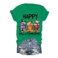 thumbnail image 2 of IDOCLOTHES Halloween Tshirts Shirts for Women Happy Hallothanksmas Funny Graphic Tees Loose Fit Thanksgiving Short Sleeve Fall Outfits Womens Tops Green, S, 2 of 4