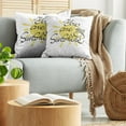 thumbnail image 5 of Ambesonne White Throw Pillow Cover 2 Pack, Valentines Sun Romance, 16", Yellow Charcoal Grey, 5 of 5
