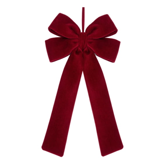Large Red Velvet Christmas Wreath Bow, Xmas Vintage Red Velvet Bow for Wreaths for Indoor Outdoor Christmas Tree Topper Door Garland Holiday Party Winter Decor, Wedding Party Decor,Wreath, Gift