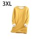 thumbnail image 3 of Ropa interior térmica de mujer portátil Color sólido reutilizable reemplazo de manga larga invierno otoño caliente mantenimiento camiseta de Prendas para la parte del cuerpo Amarillo XXXL Jumpingount AP013396-14, 3 of 6