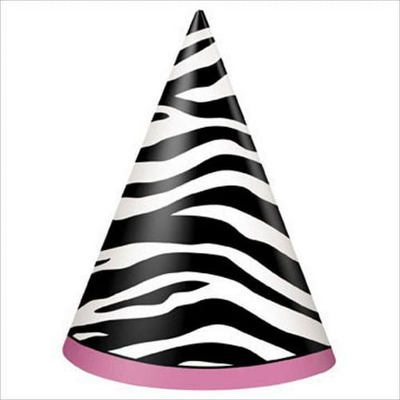 Unique Industries Assorted Colors Striped Bachelor Party Hats, 8 Count