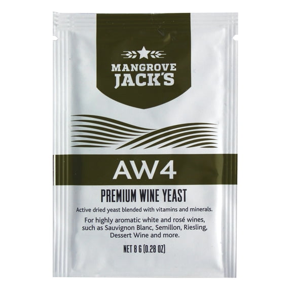 Mangrove Jackās Wine Yeast - AW4 8g treats 23L Aromatic White Wines