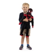 Spider-Man Miles Morales Kids Bedding Plush Cuddle and Decorative Pillow Buddy, Microfiber, Black, Marvel