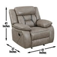 thumbnail image 2 of Glider Recliner With Removable Back In Grey Manual Recline Furniture Padded, 2 of 2