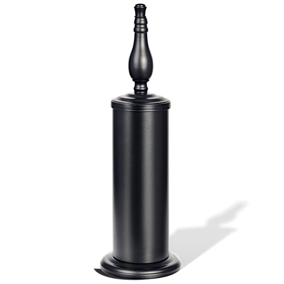Matt Black Toilet Brush and Holder Set, Toilet Bowl Brush with Heavy Duty Wide Base,Deep Cleaning Modern Bathroom Cleaner Brush -Space Saving