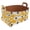 Multicolor 2, variant on Easter Chicken and Eggs Storage Basket Collapsible Storage Bin, PU Foldable Basket Convenient Box Storage Organizer with Handles for Shelves Office Bedroom Closet Nursery Toys Laundry