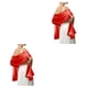 thumbnail image 1 of Qarigey Bola de baile de ceremonia para mujer, chal de satén para niñas, fiesta de noche, bufanda larga decorativa, diseño Simple, Rojo 2piezas, 1 of 6